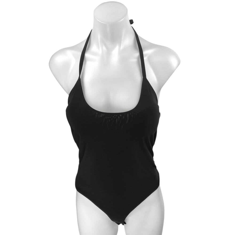 NEW Boohoo Black Sleeveless Halter Tie Neck Cami Camisole Bodysuit Tank Top 10